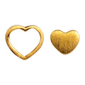 Family Love Earrings pair brushed - Gold plated