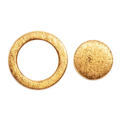 LULU Copenhagen Family Round Earrings pair brushed Earrings, pairs Gold plated