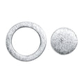 Family Round Earrings pair brushed - Silver
