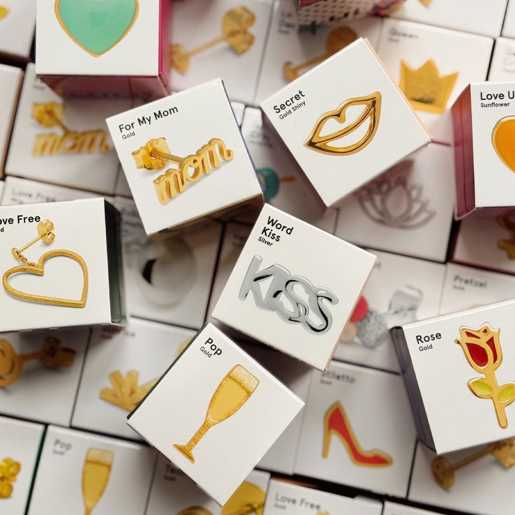 LULU Copenhagen For My Mom earring 1 pcs Ear stud, 1 pcs Gold plated