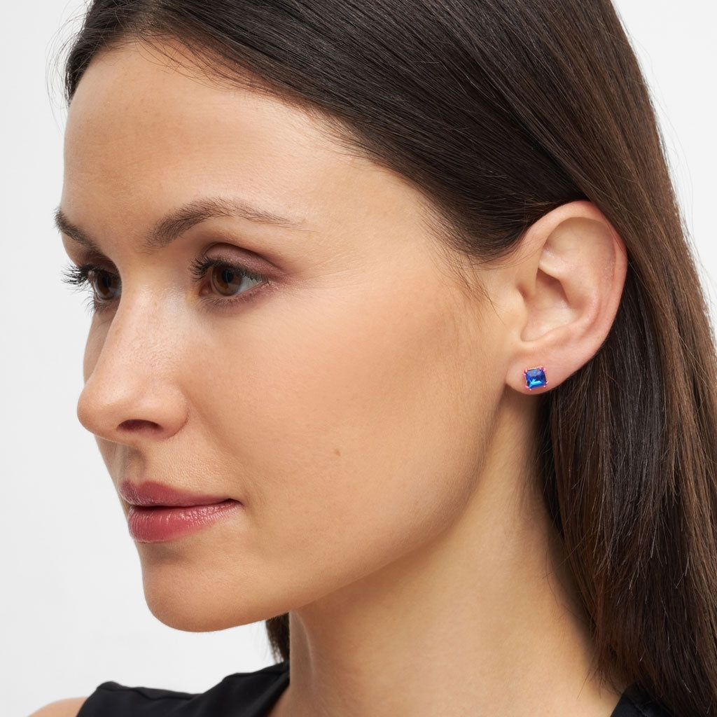 LULU Copenhagen Gala Crystal Bling earring 1 pcs Ear stud, 1 pcs Capri Blue/Pink