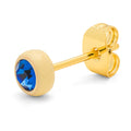 Gala Crystal Round earring 1 pcs - Sapphire/Soft Yellow