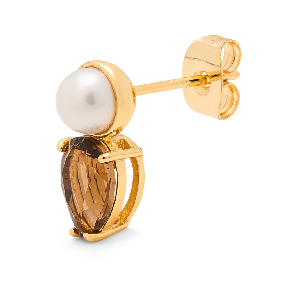 LULU Copenhagen Gala The Drop earring 1 pcs Ear stud, 1 pcs Gold plated