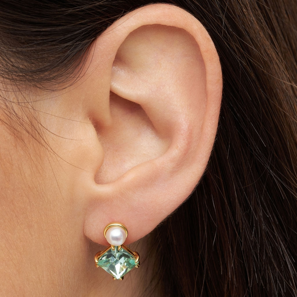 LULU Copenhagen Gala The Square earring 1 pcs Ear stud, 1 pcs Gold plated
