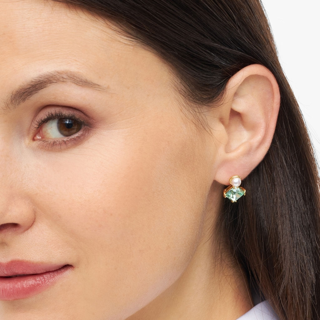 LULU Copenhagen Gala The Square earring 1 pcs Ear stud, 1 pcs Gold plated