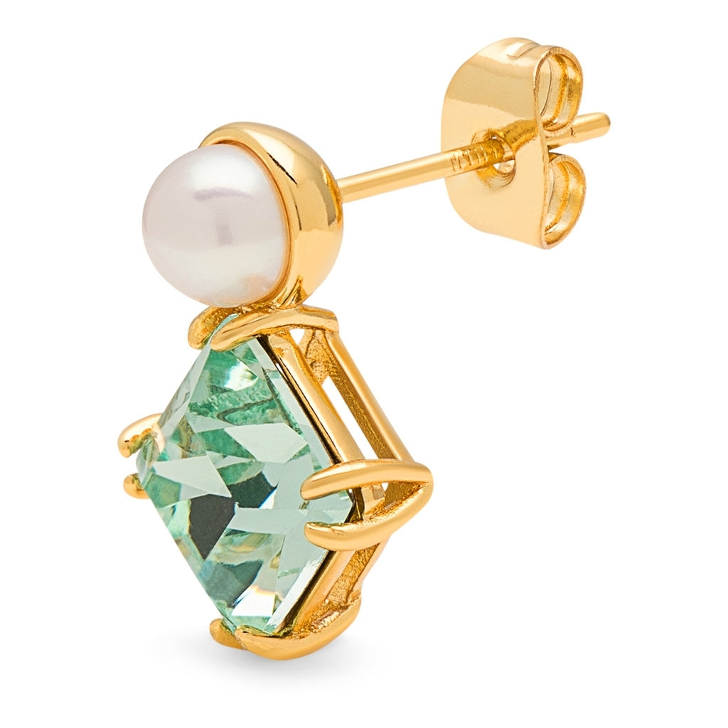 LULU Copenhagen Gala The Square earring 1 pcs Ear stud, 1 pcs Gold plated