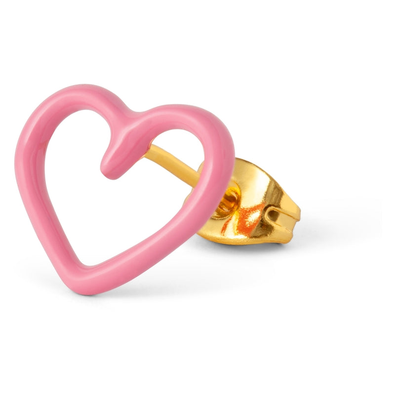 LULU Copenhagen Happy Heart 1 pcs Ear stud, 1 pcs Rose