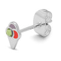 Ice Cone Crystal earring 1 pcs - Silver Plated