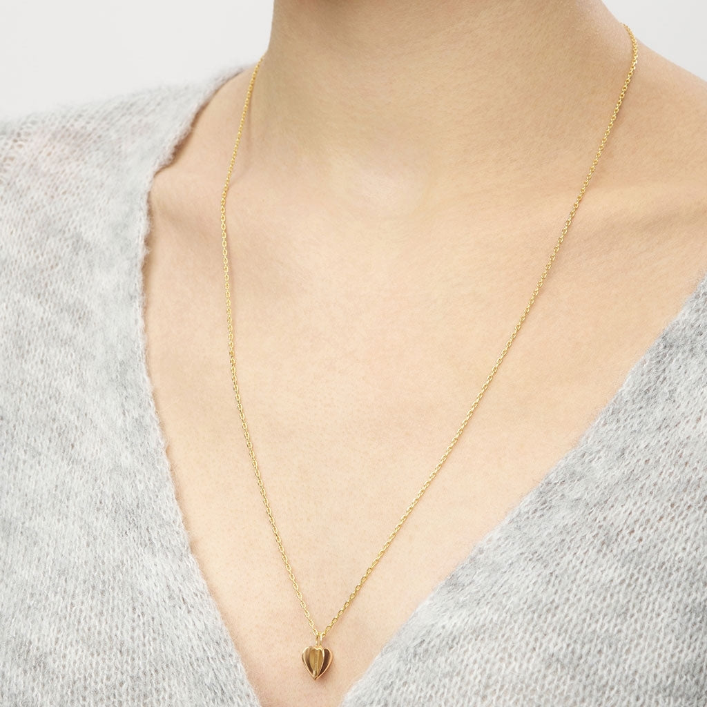 LULU Copenhagen Lemon Heart Necklace Necklaces Gold plated