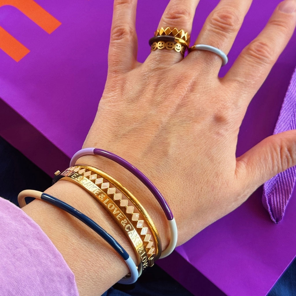 LULU Copenhagen Love & Cake Bangle - Gold Plated Bracelets Gold plated