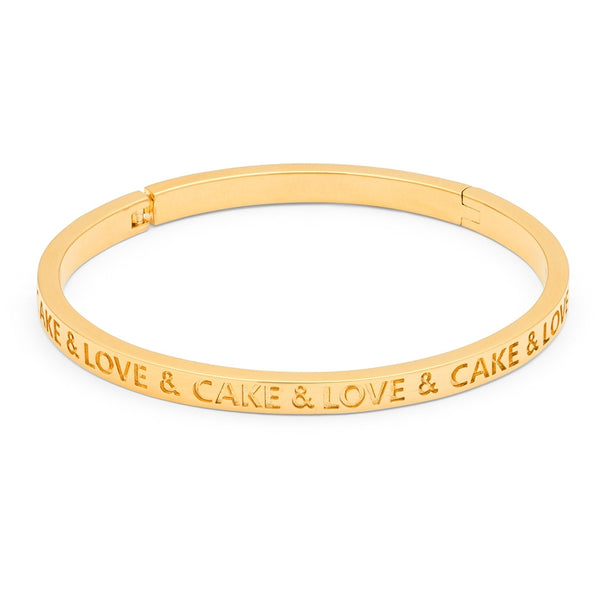 LULU Copenhagen-Love & Cake Bangle - Gold Plated-{StyleType