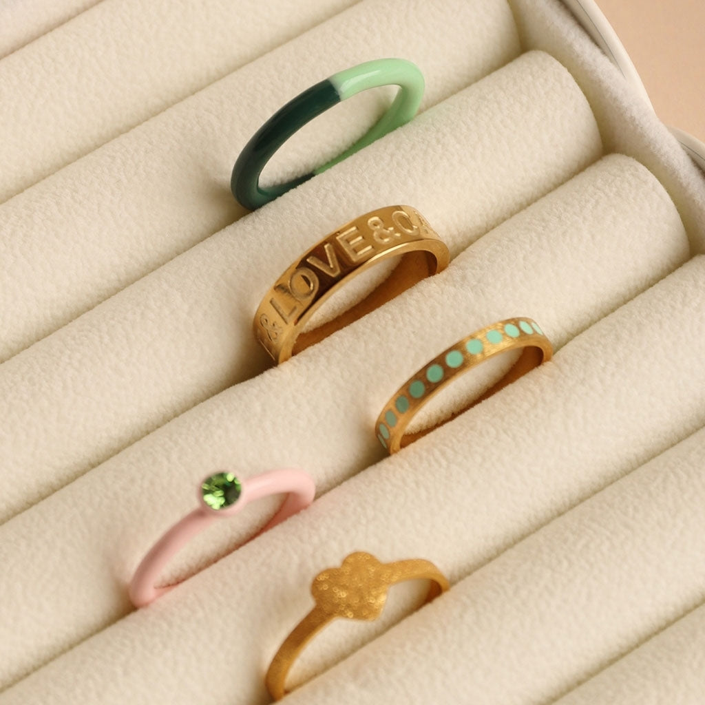 LULU Copenhagen-Love & Cake Ring - Gold Plated-{StyleType