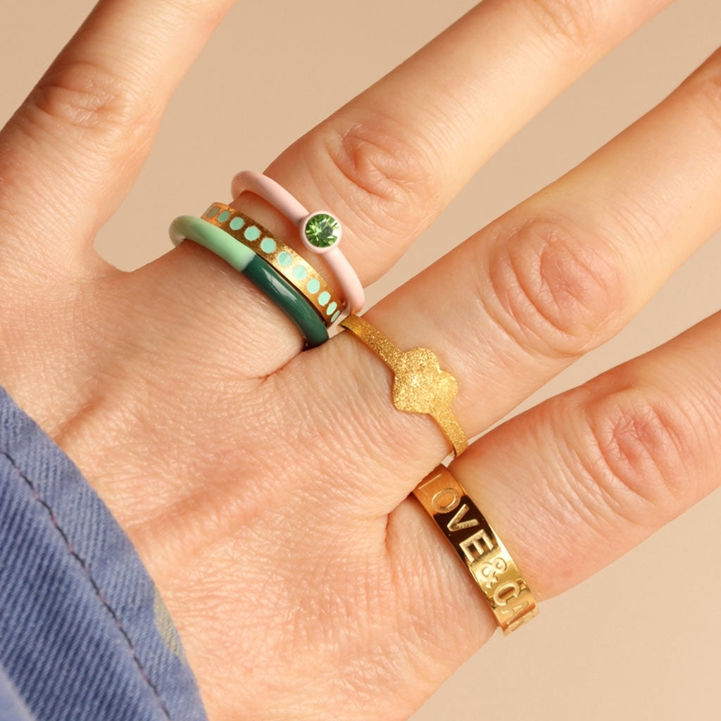 LULU Copenhagen-Love & Cake Ring - Gold Plated-{StyleType