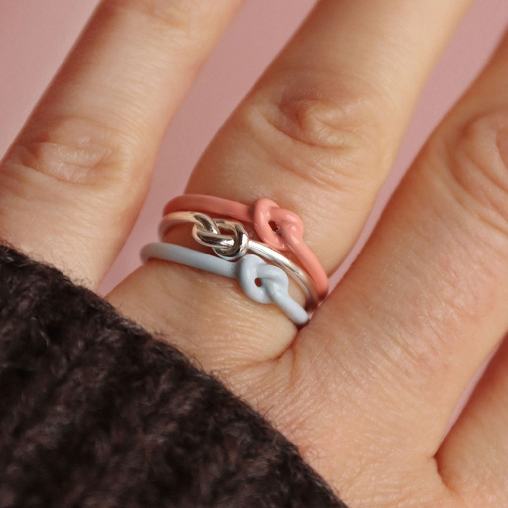 LULU Copenhagen Love Knot Ring Rings Burnt Coral