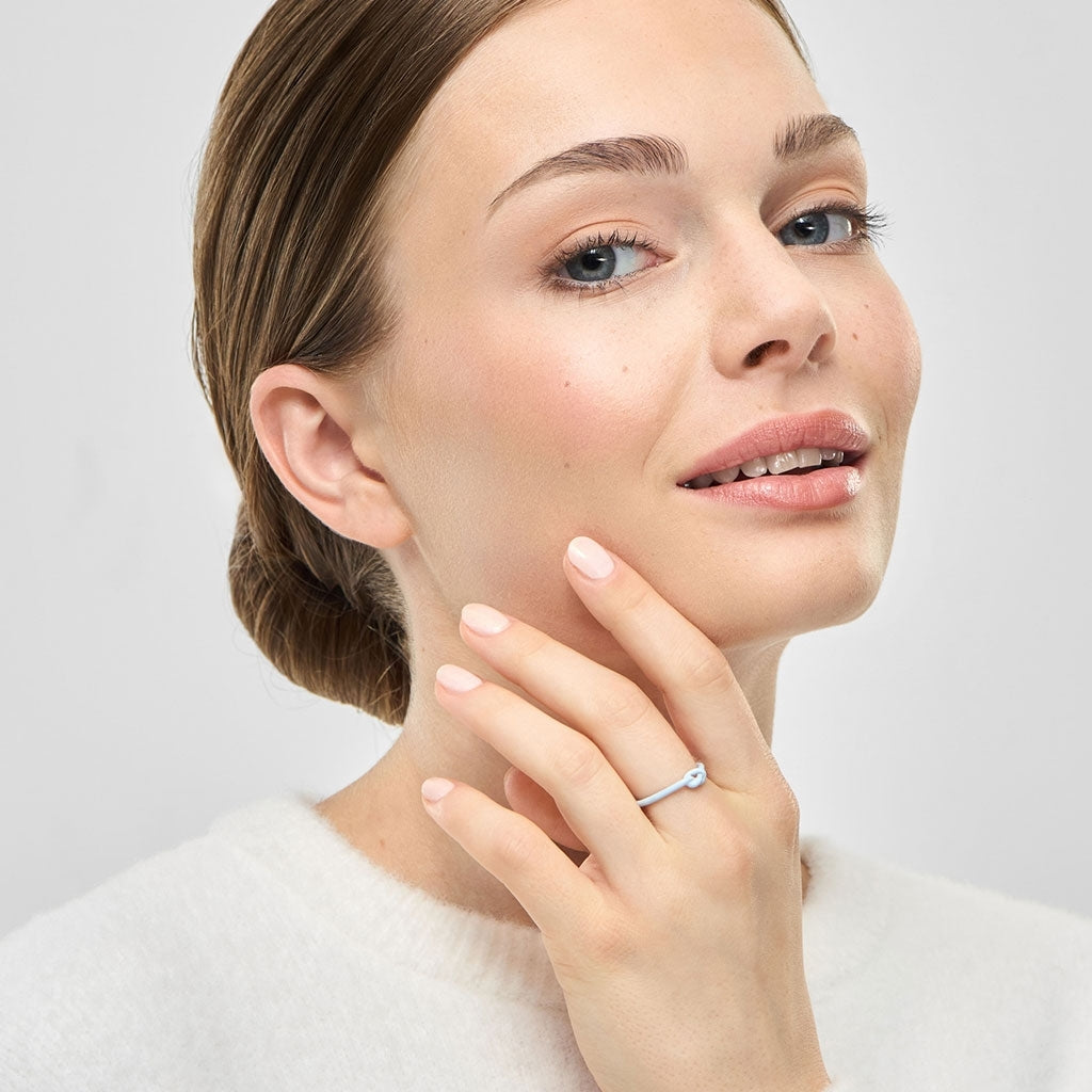 LULU Copenhagen Love Knot Ring Rings Skyride Blue