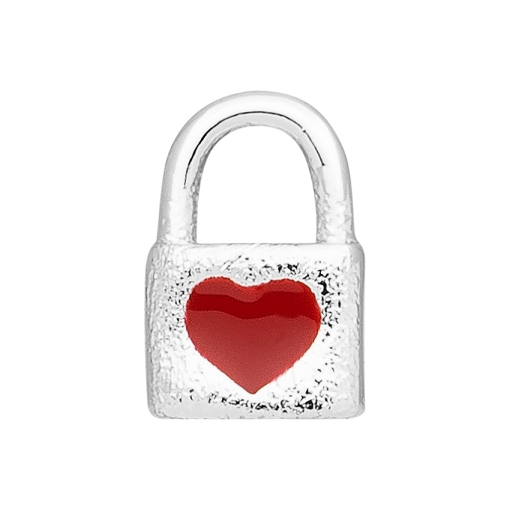 LULU Copenhagen Love Lock earring 1 pcs Ear stud, 1 pcs Silver Plated