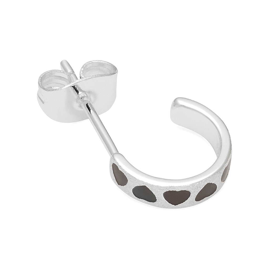 LULU Copenhagen Love Repeat hoops pair - silver plated Hoops Cocoa Powder