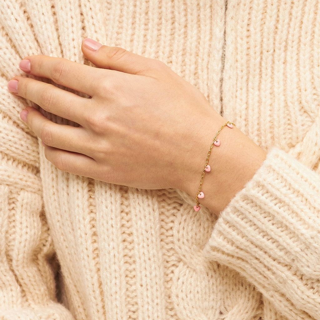 LULU Copenhagen Love U Bracelet gold plated Bracelets Burnt Coral