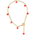 Love U Bracelet gold plated - Lipstick Red