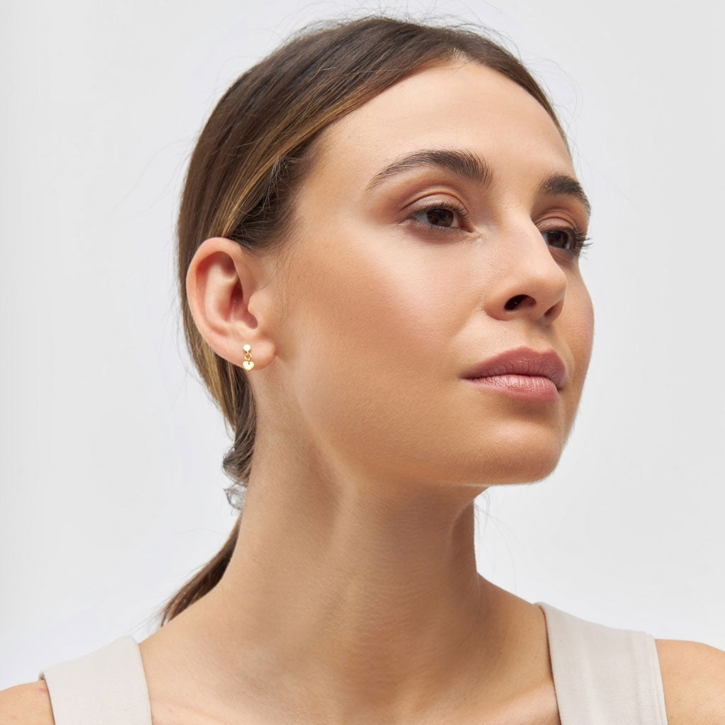 LULU Copenhagen Love U Dangling earring 1 pcs Ear stud, 1 pcs Gold plated