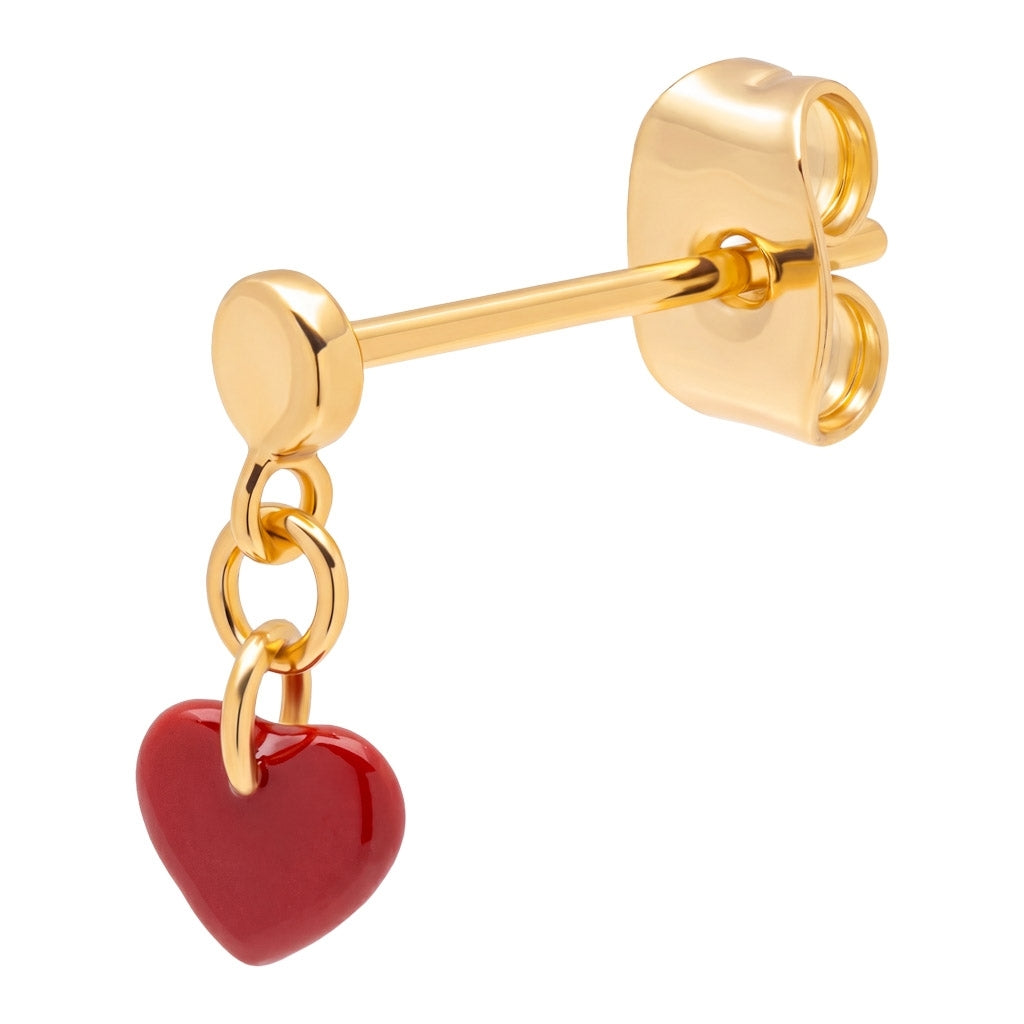 LULU Copenhagen Love U Dangling earring 1 pcs Ear stud, 1 pcs Passion Red