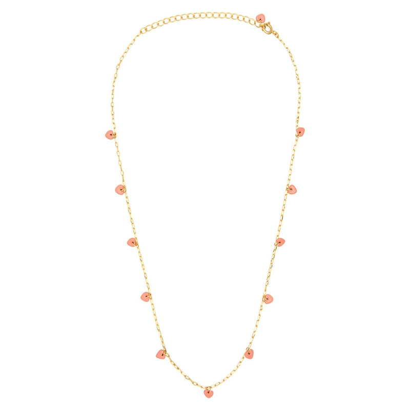 LULU Copenhagen Love U Necklace gold plated Necklaces Burnt Coral