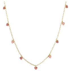 LULU Copenhagen Love U Necklace gold plated Necklaces Burnt Coral