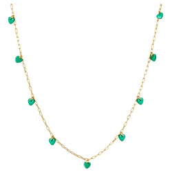 LULU Copenhagen Love U Necklace gold plated Necklaces Light Green