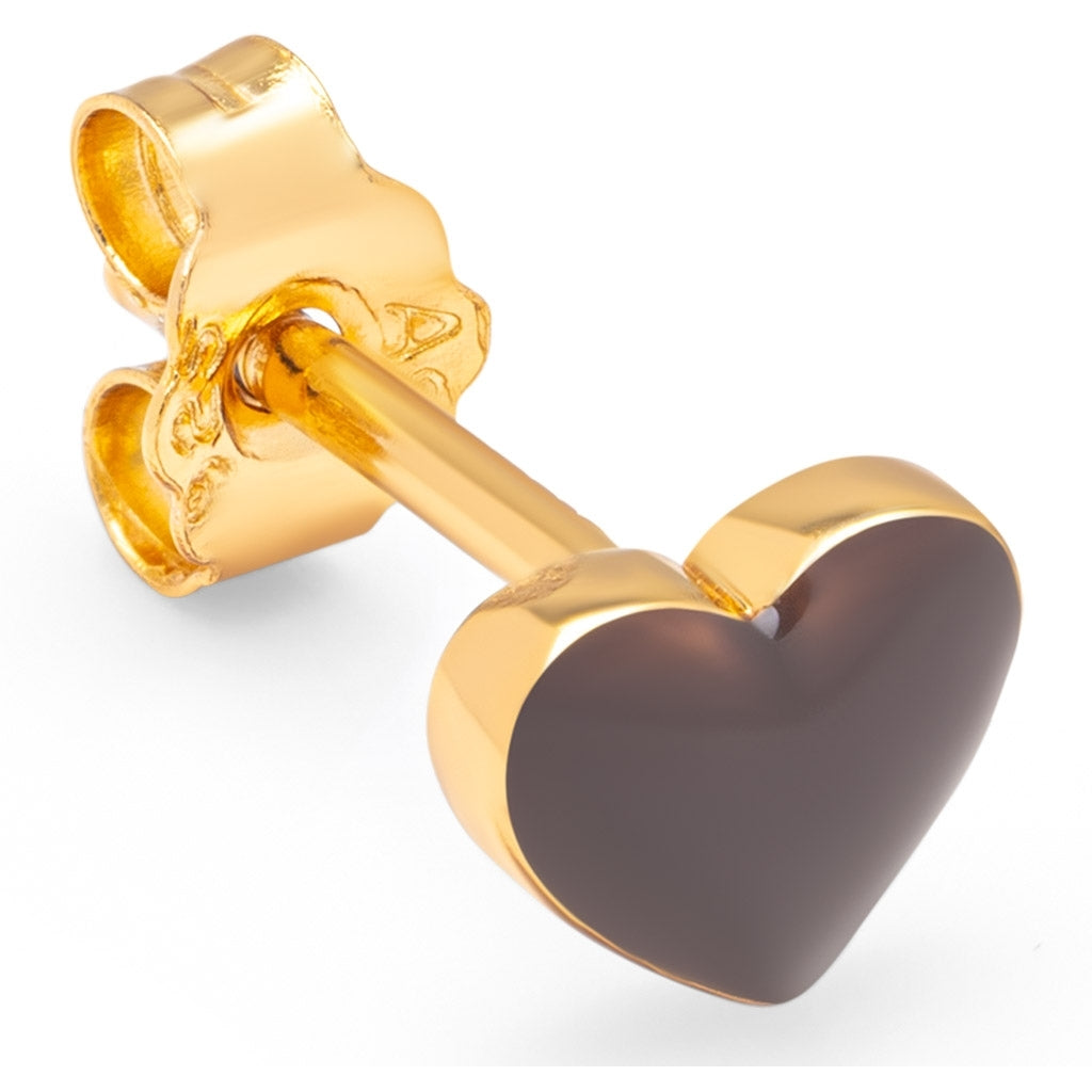 LULU Copenhagen Love U earring 1 pcs Ear stud, 1 pcs Cocoa Powder