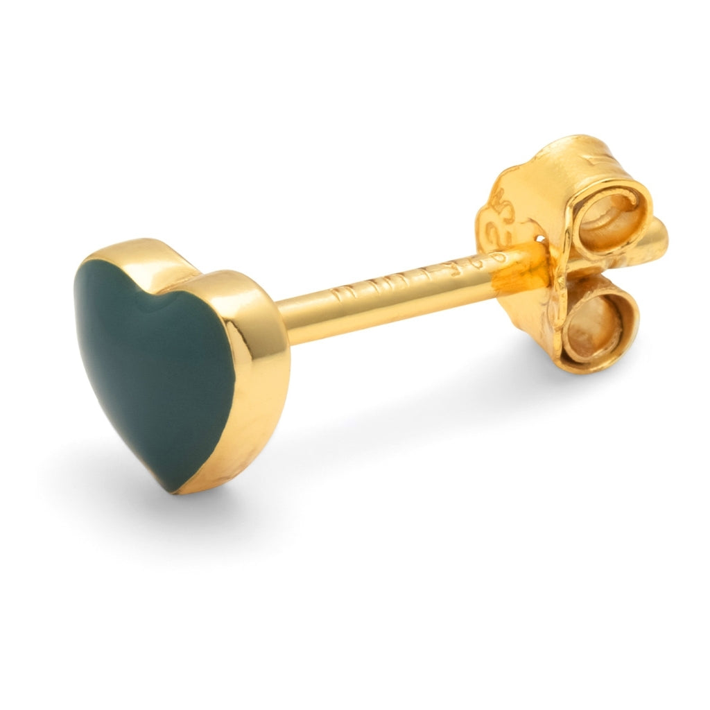 LULU Copenhagen Love U earring 1 pcs Ear stud, 1 pcs North Sea Green