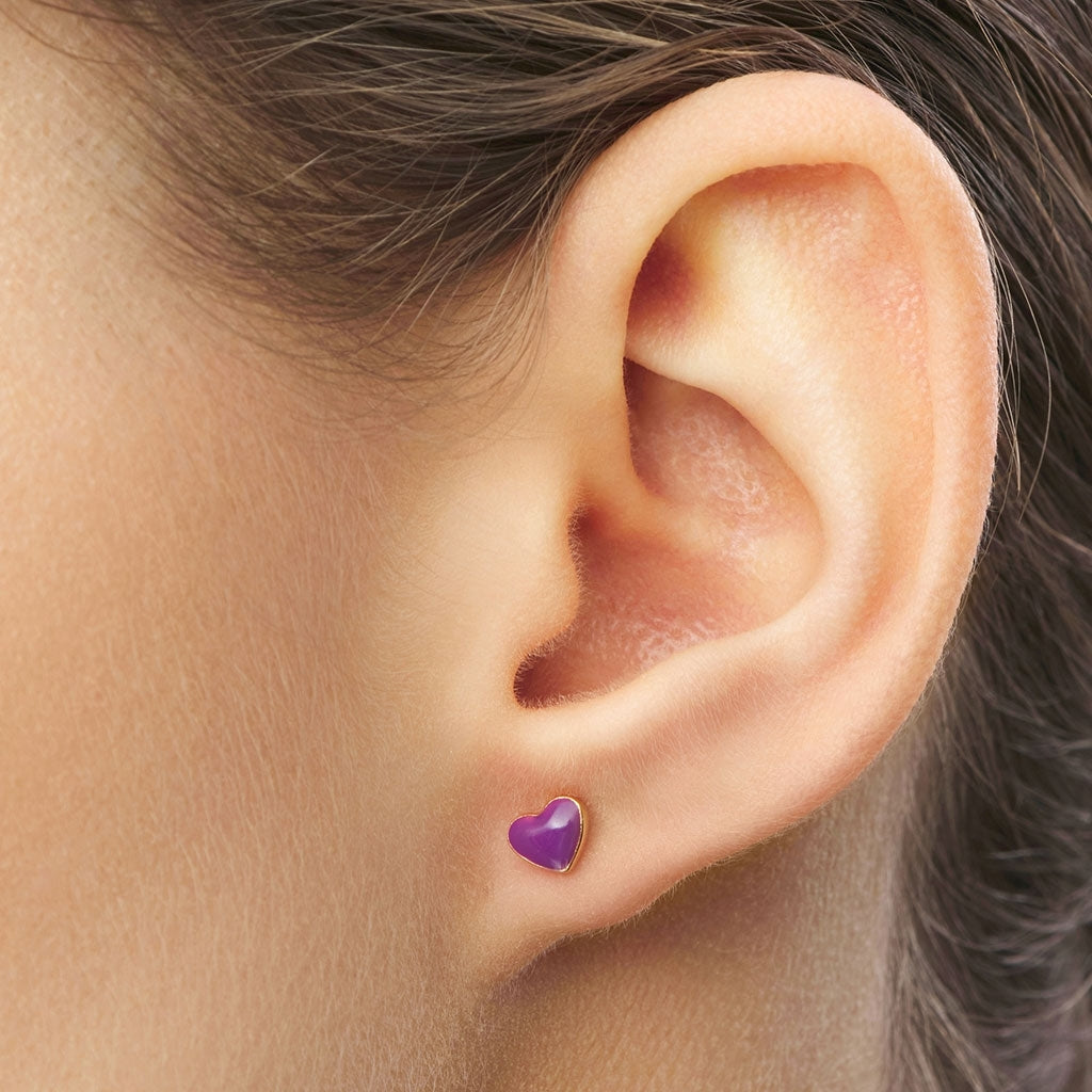 LULU Copenhagen Love U earring 1 pcs Ear stud, 1 pcs Purple Harvest