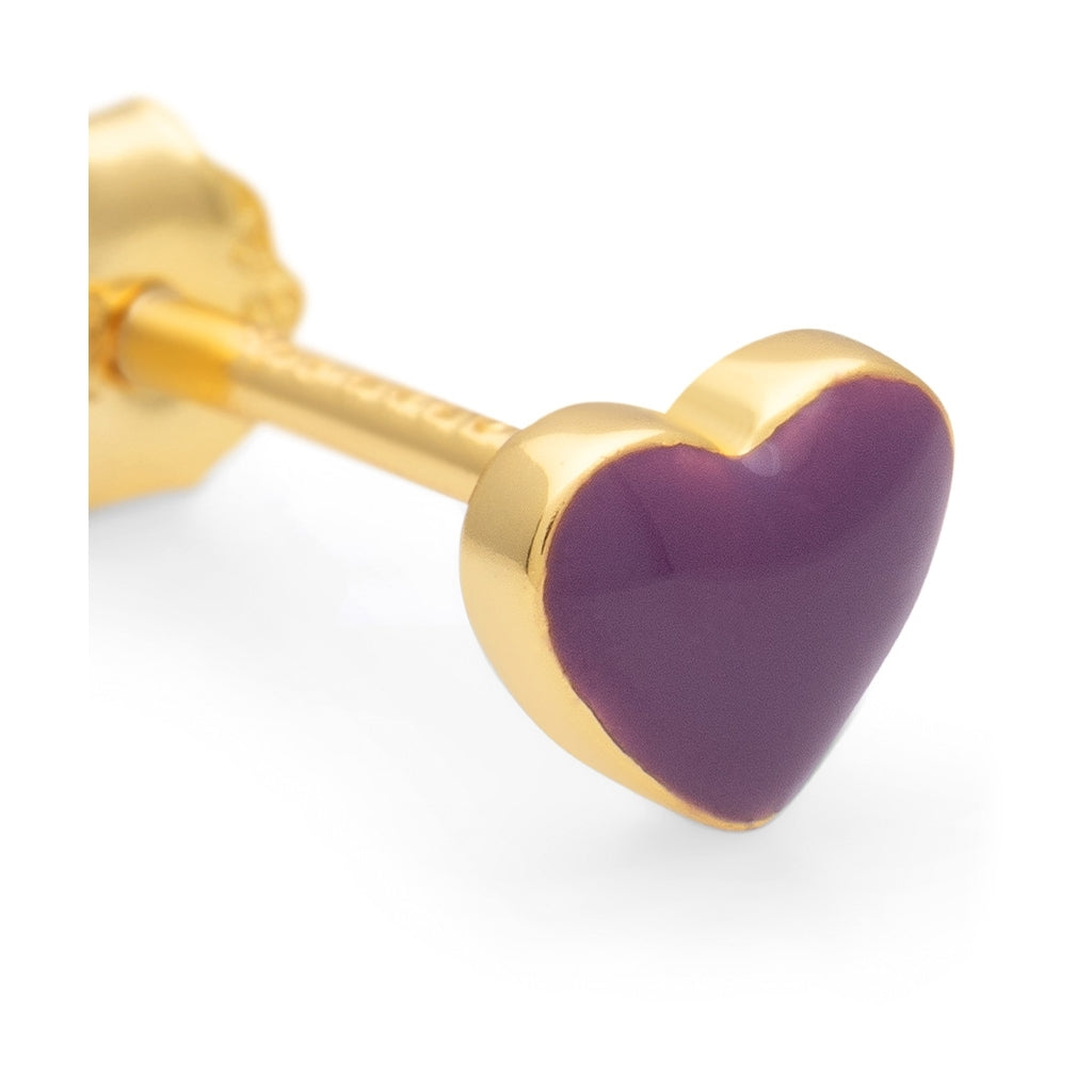 LULU Copenhagen Love U earring 1 pcs Ear stud, 1 pcs Purple Harvest