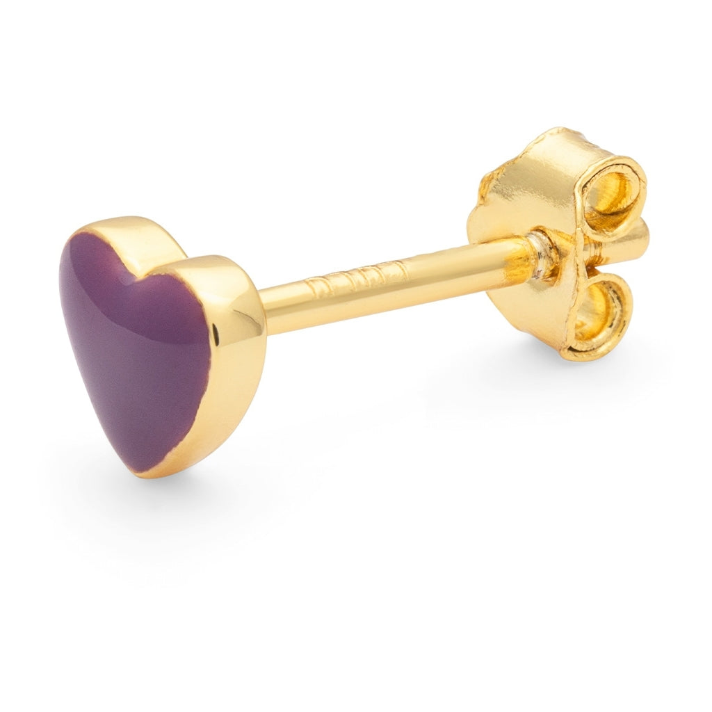LULU Copenhagen Love U earring 1 pcs Ear stud, 1 pcs Purple Harvest
