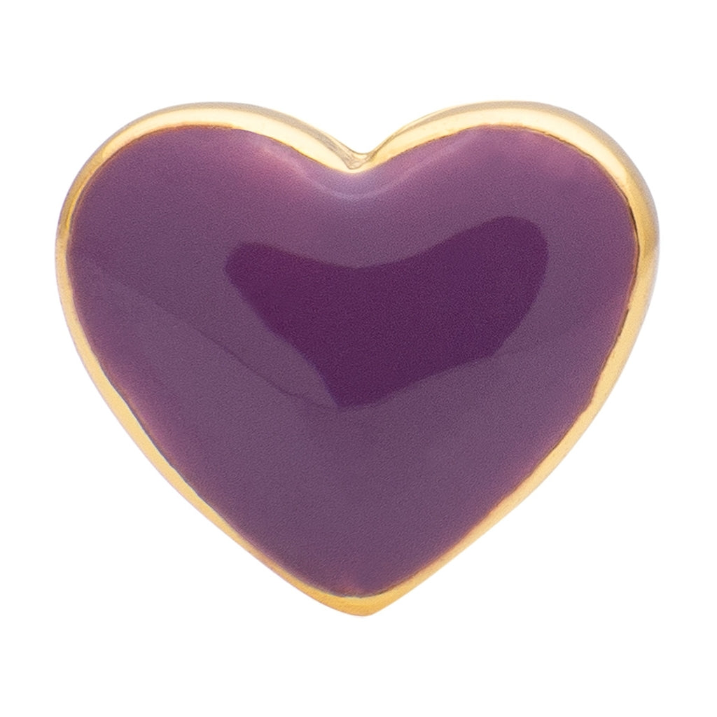 LULU Copenhagen Love U earring 1 pcs Ear stud, 1 pcs Purple Harvest