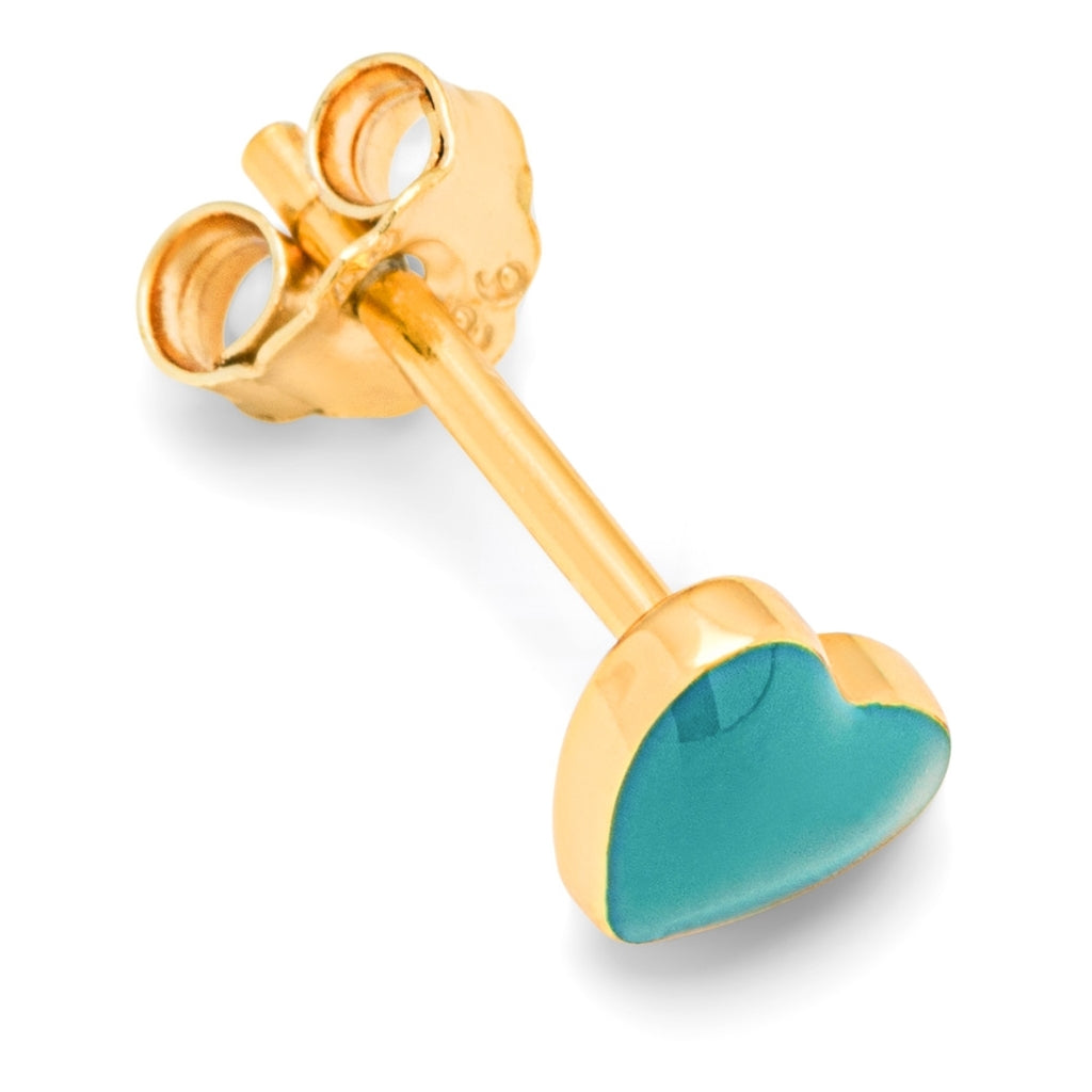 LULU Copenhagen Love U earring 1 pcs Ear stud, 1 pcs Retro Blue