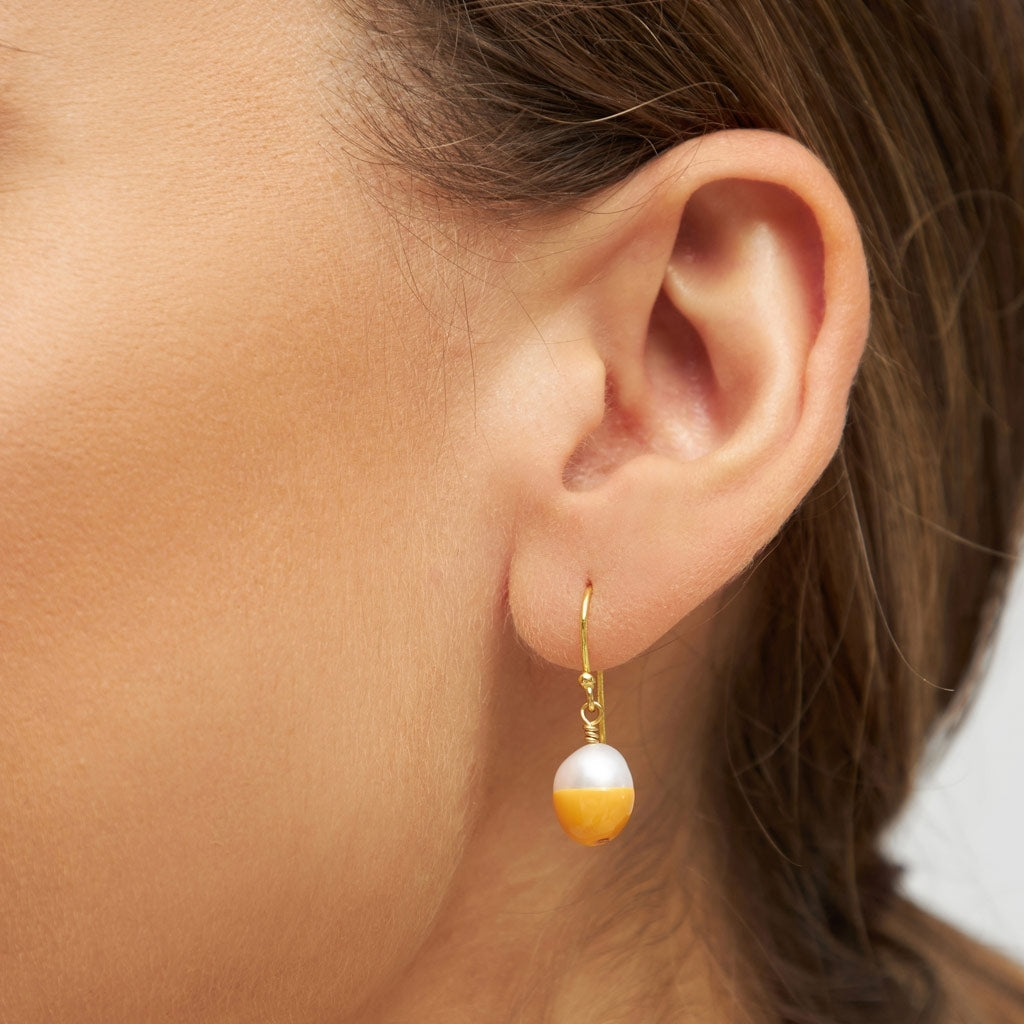 LULU Copenhagen LULU Baroque earring 1 pcs Ear stud, 1 pcs Marigold