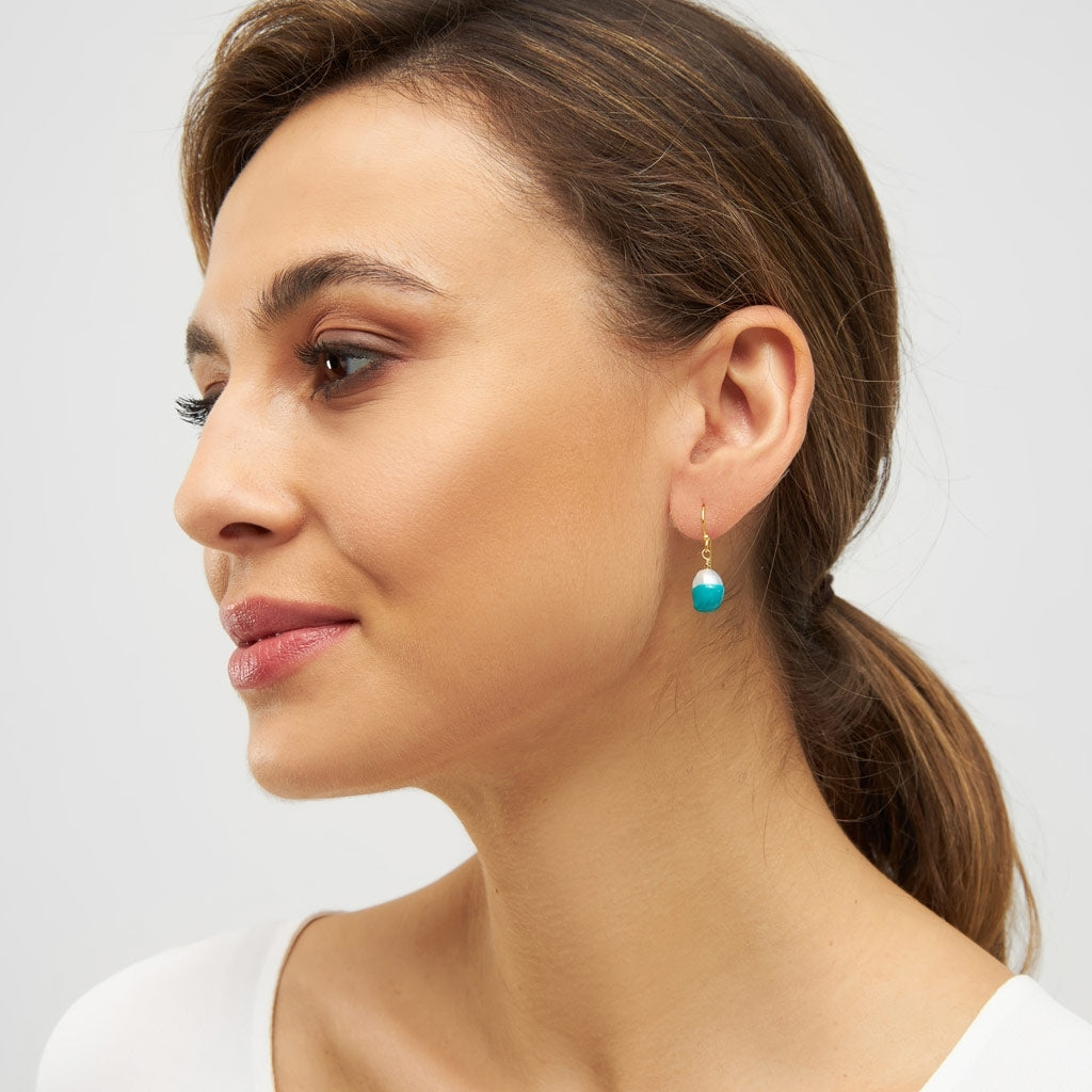 LULU Copenhagen LULU Baroque earring 1 pcs Ear stud, 1 pcs Petrol