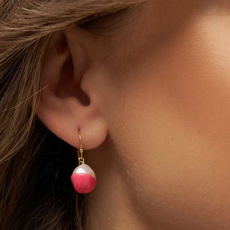 LULU Copenhagen LULU Baroque 1 pcs Ear stud, 1 pcs Pink Coral