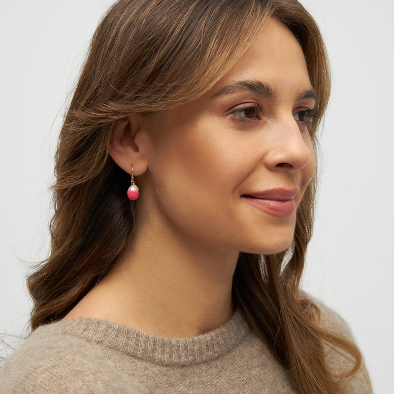 LULU Copenhagen Lulu Baroque 1 pcs Ear stud, 1 pcs Pink Coral