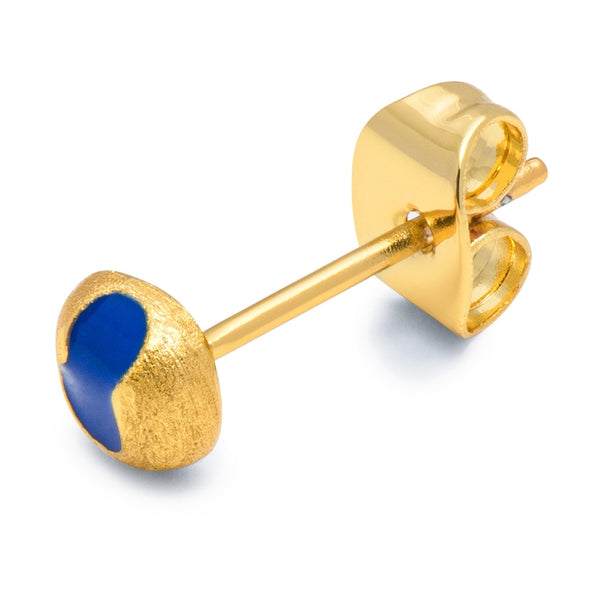 LULU Copenhagen Magic Stone 1 pcs gold plated Ear stud, 1 pcs Dazzling Blue