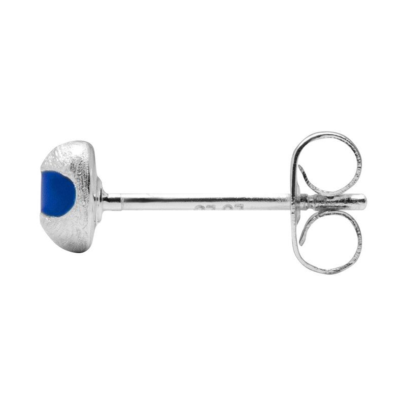 LULU Copenhagen Magic Stone 1 pcs silver plated Ear stud, 1 pcs Dazzling Blue