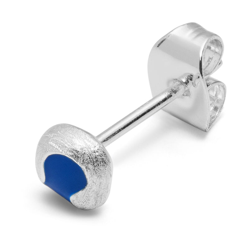 LULU Copenhagen Magic Stone 1 pcs silver plated Ear stud, 1 pcs Dazzling Blue