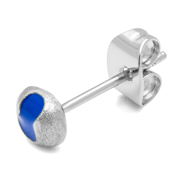 LULU Copenhagen Magic Stone 1 pcs silver plated Ear stud, 1 pcs Dazzling Blue