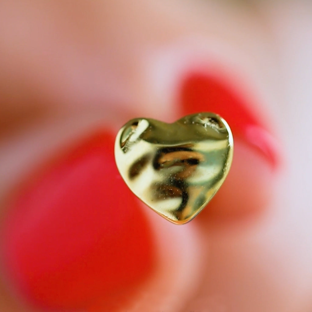 LULU Copenhagen Melted Heart earring 1 pcs Ear stud, 1 pcs Gold plated