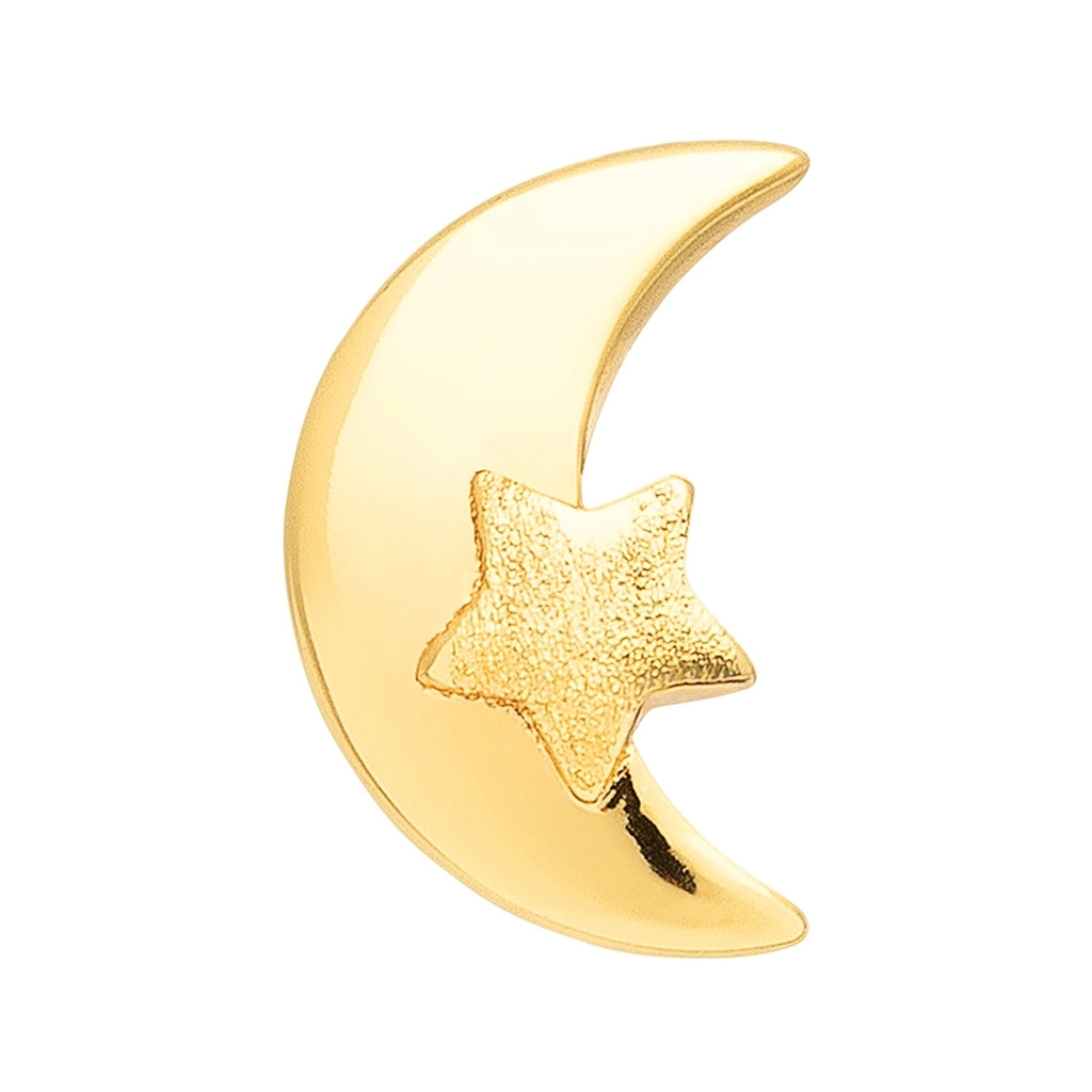 LULU Copenhagen Moon & Star earring 1 pcs Ear stud, 1 pcs Gold plated
