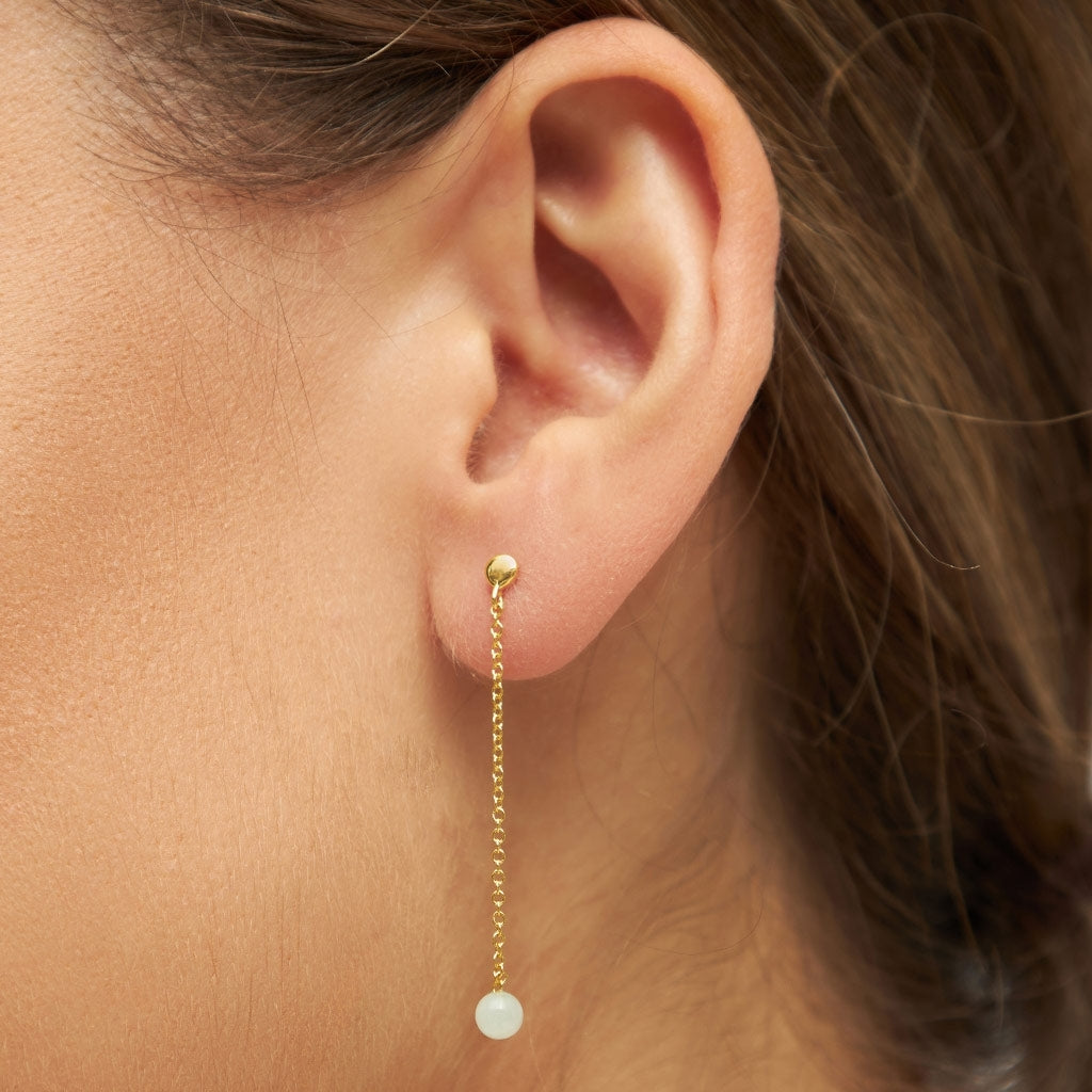 LULU Copenhagen Natural Stone Chain earring 1 pcs Ear stud, 1 pcs