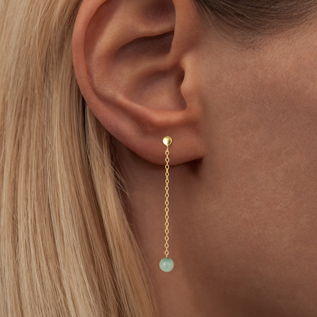 LULU Copenhagen Natural Stone Chain earring 1 pcs Ear stud, 1 pcs