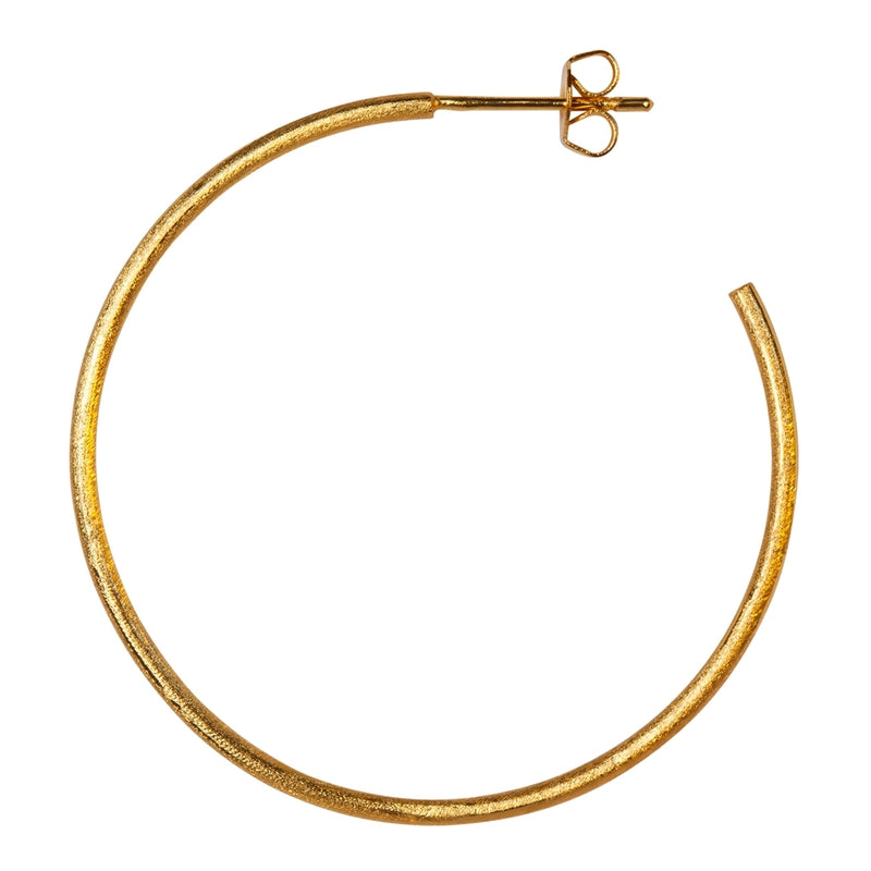 LULU Copenhagen Non Hoops Large pair Hoops Gold plated