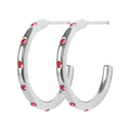 OMG Hoops Medium pair silver plated - Rose