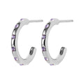 OMG Hoops Small pair silver plated - Violet